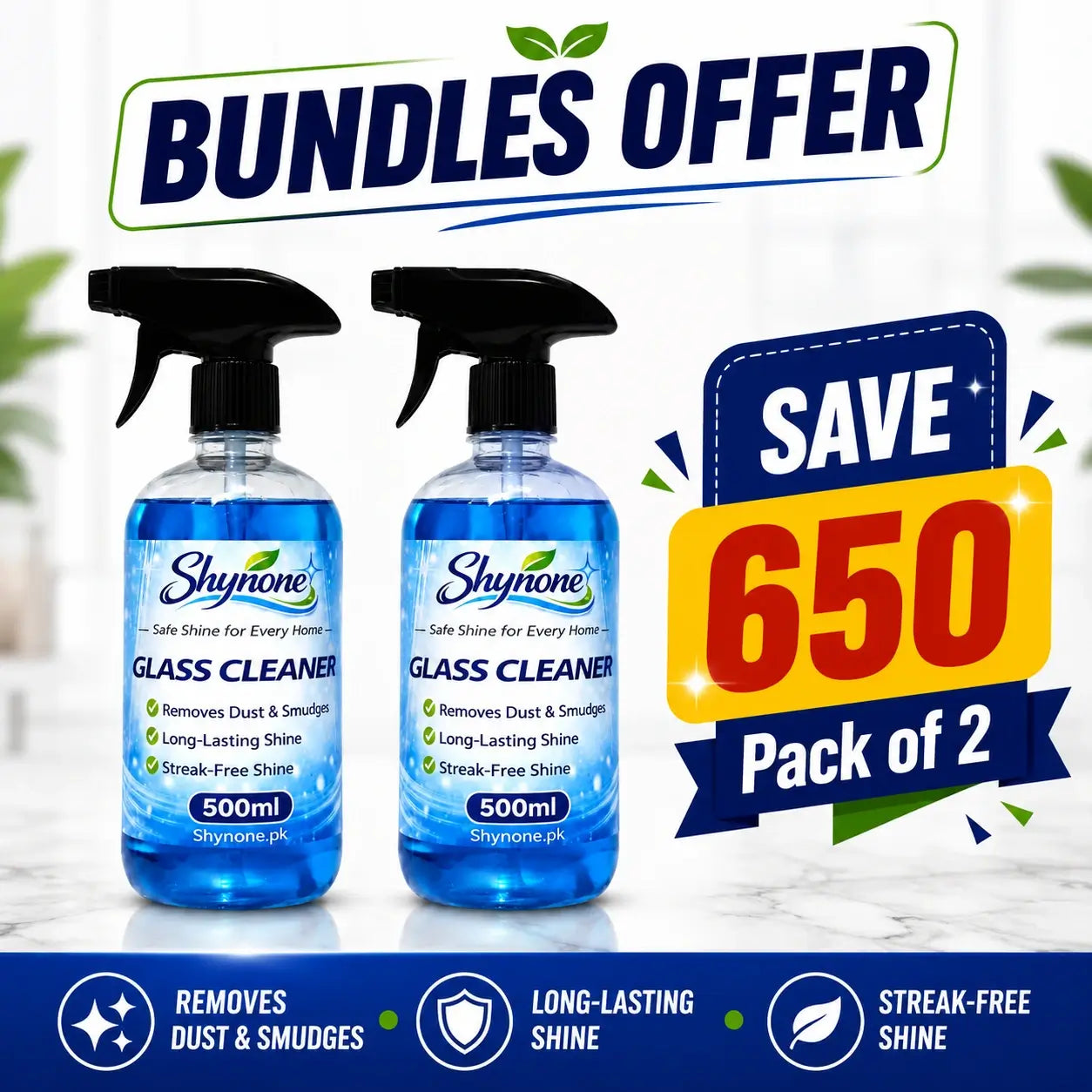 Glass Cleaner | 500ml | Bundle Pack